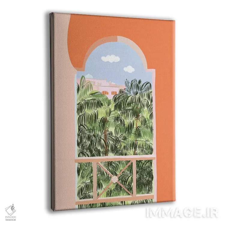 تابلو دکوراتیو سفر تابستانی اثر ۸۳ پرتقال - نمای پرسپکتیو محصول