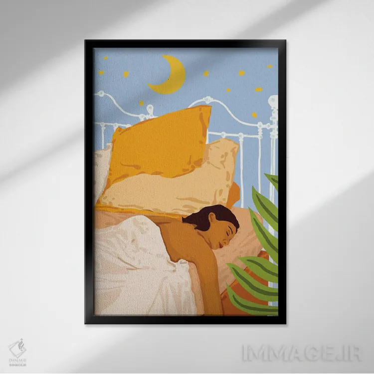 تابلو دکوراتیو نه. امروز نه اثر ۸۳ پرتقال - نمای قابدار مشکی
