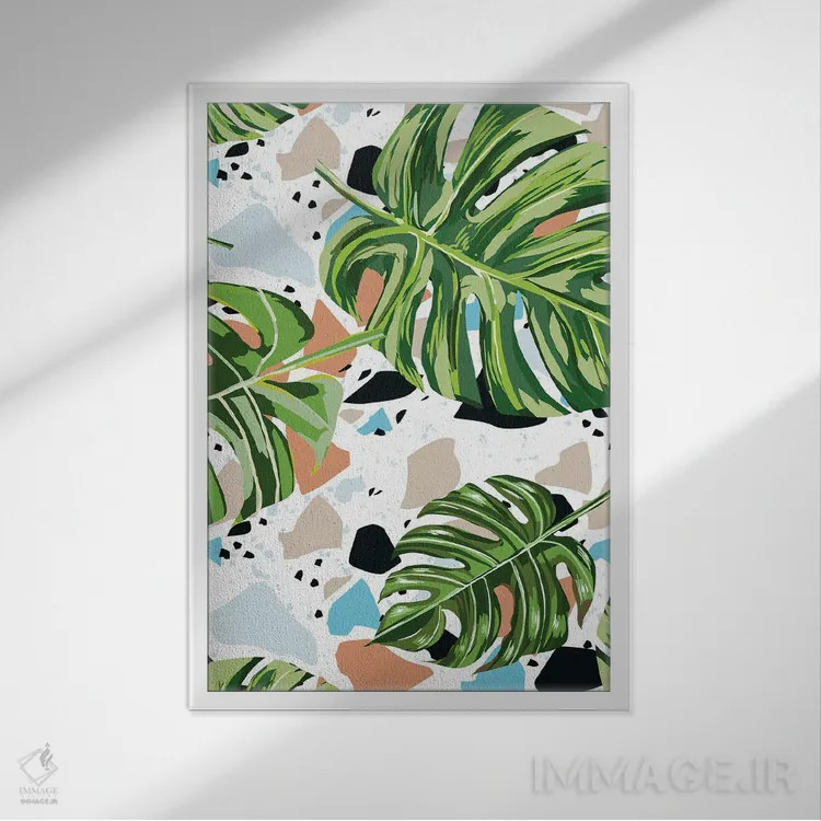 تابلو دکوراتیو و در طبیعت، قطعات گمشده ای را پیدا می کنم که دنبالش بودم اثر ۸۳ پرتقال - نمای قابدار سفید