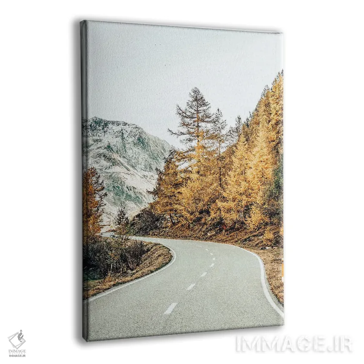 تابلو دکوراتیو برف و کاج طلایی اثر ۸۳ پرتقال - نمای پرسپکتیو محصول