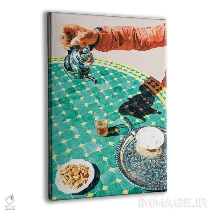 تابلو دکوراتیو چای اثر ۸۳ پرتقال - نمای پرسپکتیو محصول