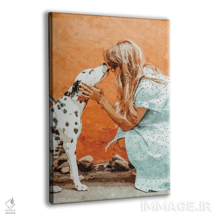 تابلو دکوراتیو وابسته به حیوان خانگی اثر ۸۳ پرتقال - نمای پرسپکتیو محصول