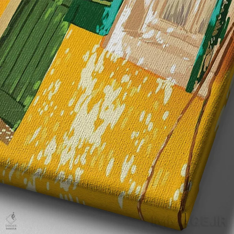 تابلو دکوراتیو زندگی در آفتاب، همیشه؛ سفر، تابستان، معماری آفتابی یونان و اس… اثر ۸۳ پرتقال - نمای نزدیک بافت بوم