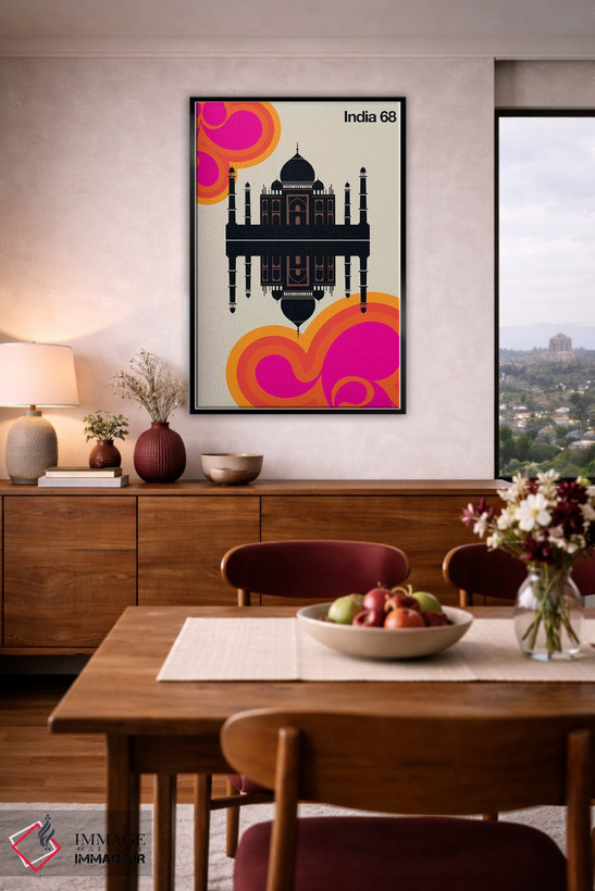 تابلو مدرن هند ۱۹۶۸ اثر بو لوندبرگ - D6B