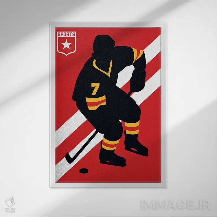 تابلو دکوراتیو ورزش اثر بو لوندبرگ - نمای قابدار سفید