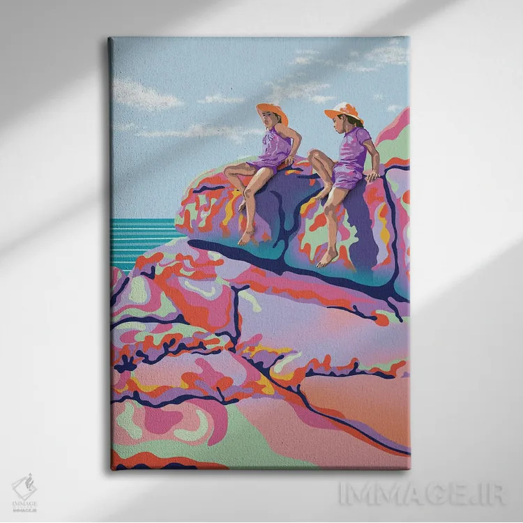 تابلو دکوراتیو دوستی اثر آن ریشیو - نمای روبهرو روی دیوار