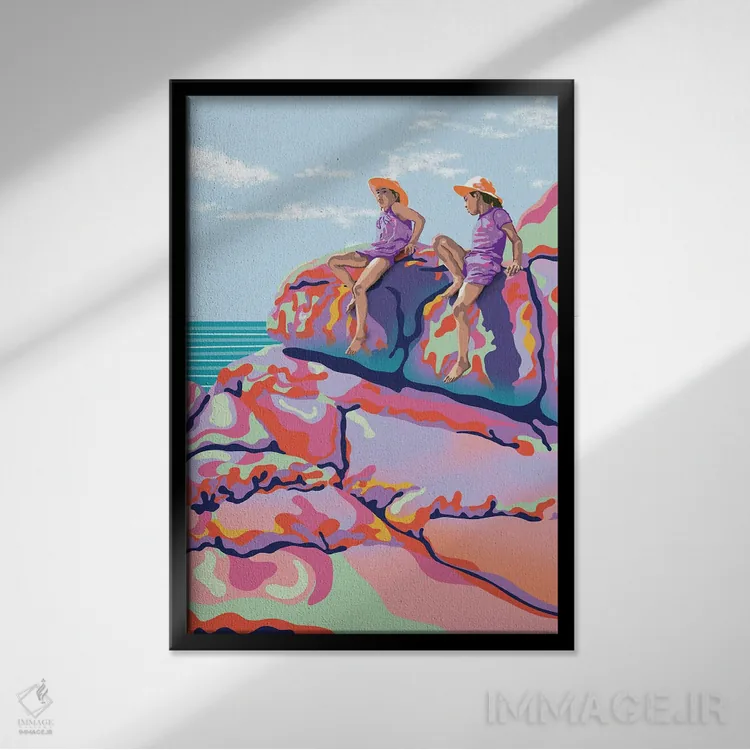 تابلو دکوراتیو دوستی اثر آن ریشیو - نمای قابدار مشکی