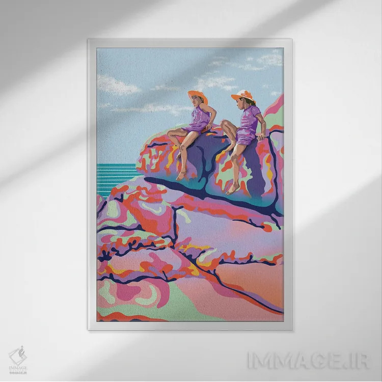 تابلو دکوراتیو دوستی اثر آن ریشیو - نمای قابدار سفید