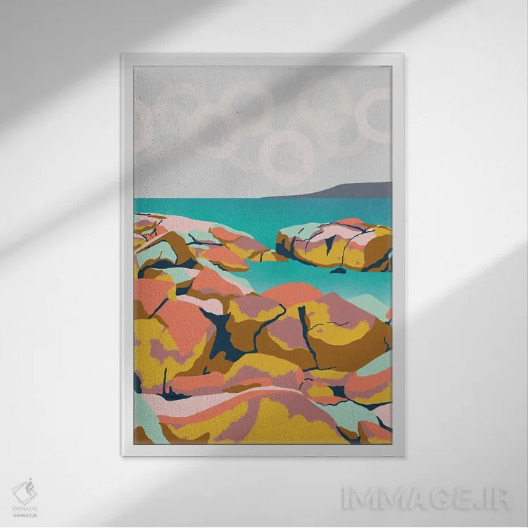 تابلو دکوراتیو پوشش ابر اثر آن ریشیو - نمای قابدار سفید