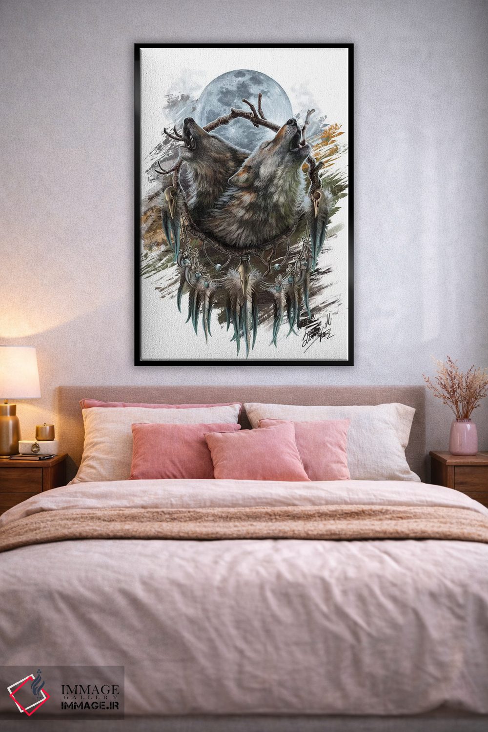 تابلو دکوراتیو آواز انعکاس ماه اثر سونیمیا - D3B