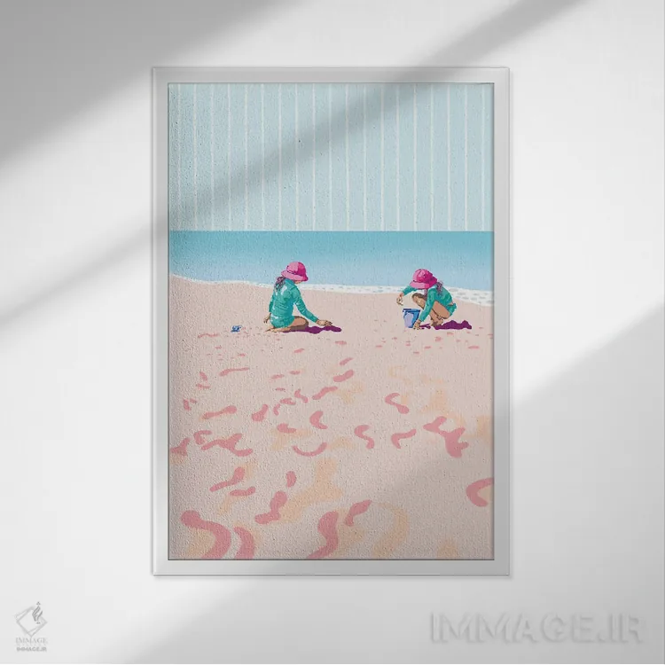 تابلو دکوراتیو سطل اثر آن ریشیو - نمای قابدار سفید