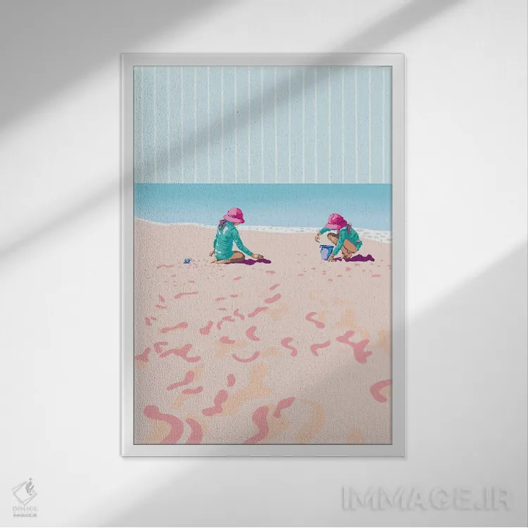 تابلو دکوراتیو سطل اثر آن ریشیو - نمای قابدار سفید