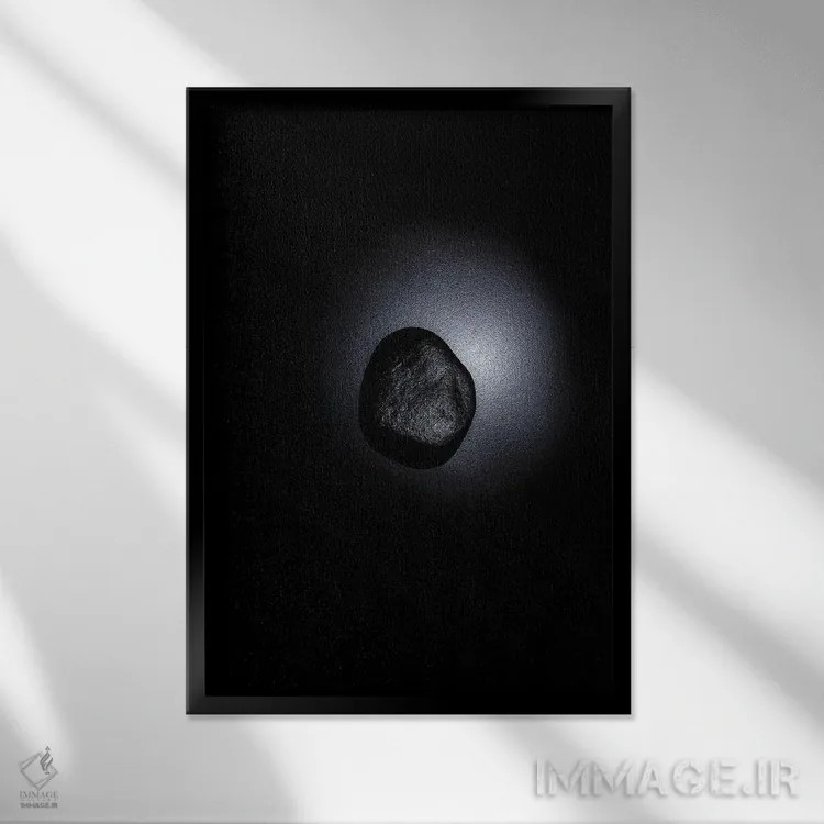 تابلو دکوراتیو استون هنج اثر دیزاینرهای همیشگی - نمای قابدار مشکی