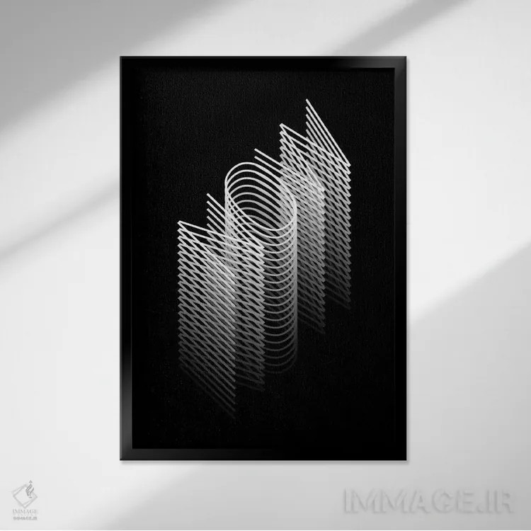 تابلو مدرن اکنون برای همیشه اثر دیزاینرهای همیشگی - نمای قابدار مشکی