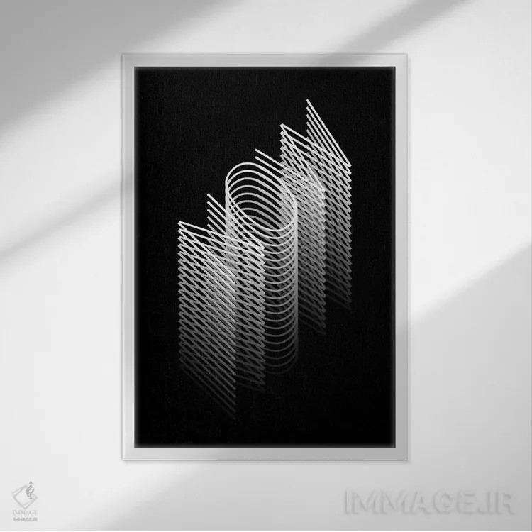 تابلو مدرن اکنون برای همیشه اثر دیزاینرهای همیشگی - نمای قابدار سفید