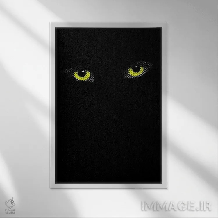 تابلو دکوراتیو چهره روح اثر دیزاینرهای همیشگی - نمای قابدار سفید