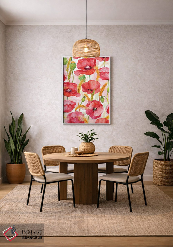 تابلو دکوراتیو چمنزار شقایق برای همیشه اثر آرت - D2W