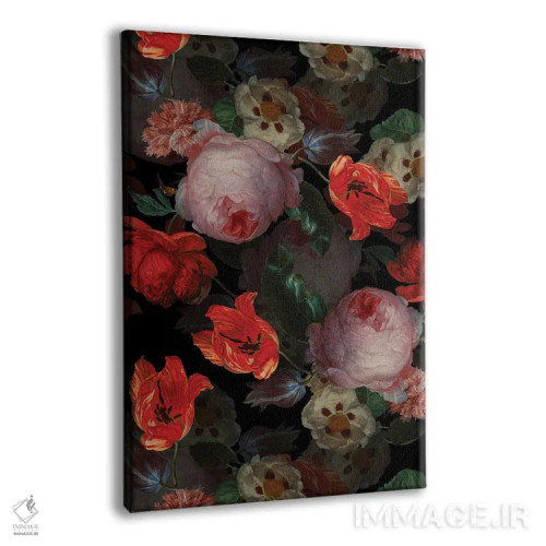 تابلو دکوراتیو باغ شبانه گل ها اثر قدیمی Jan Davidsz. De Heem - نمای پرسپکتیو محصول