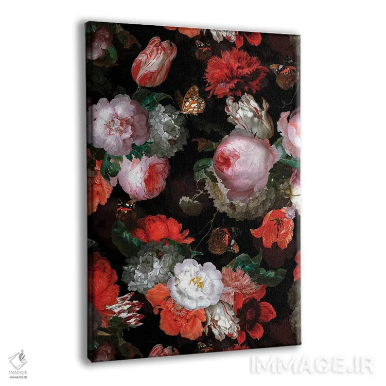 تابلو مدرن باغ گیاهی گل های سرسبز اثر قدیمی Jan Davidsz. De Heem - نمای پرسپکتیو محصول