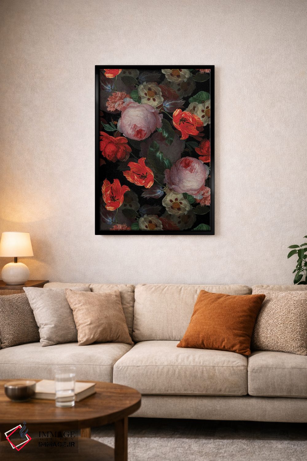 تابلو دکوراتیو باغ شبانه گل ها اثر قدیمی Jan Davidsz. De Heem - D5B