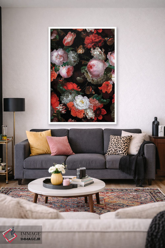 تابلو مدرن باغ گیاهی گل های سرسبز اثر قدیمی Jan Davidsz. De Heem - D1W