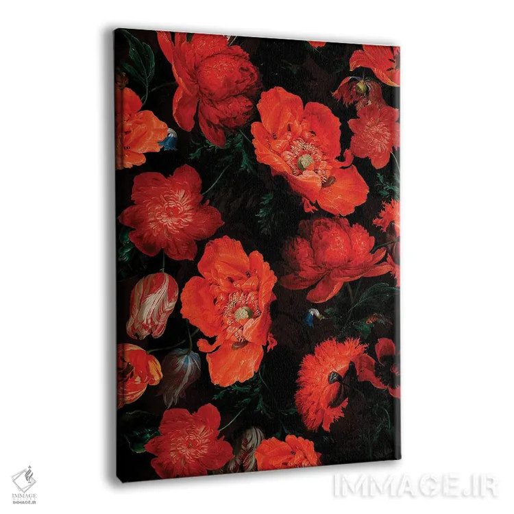 تابلو دکوراتیو باغ شقایق های سرسبز اثر قدیمی Jan Davidsz. De Heem - نمای پرسپکتیو محصول