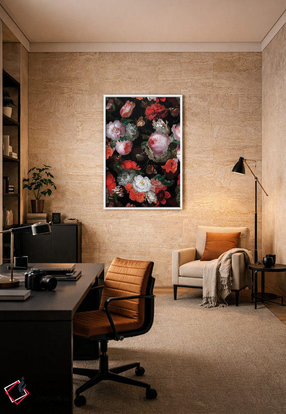 تابلو مدرن باغ گیاهی گل های سرسبز اثر قدیمی Jan Davidsz. De Heem - D6W