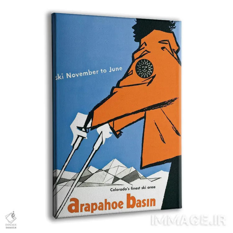 تابلو دکوراتیو اسکی آراپاهو بیسین کلرادو اثر کلکسیون اپل وینتج - نمای پرسپکتیو محصول