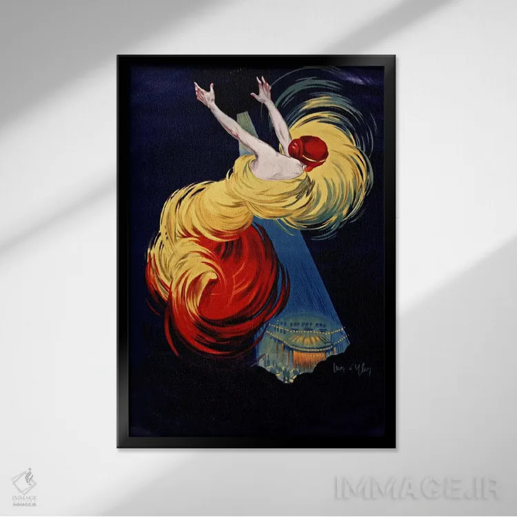 تابلو دکوراتیو رقص مسکو اثر کلکسیون اپل وینتج - نمای قابدار مشکی