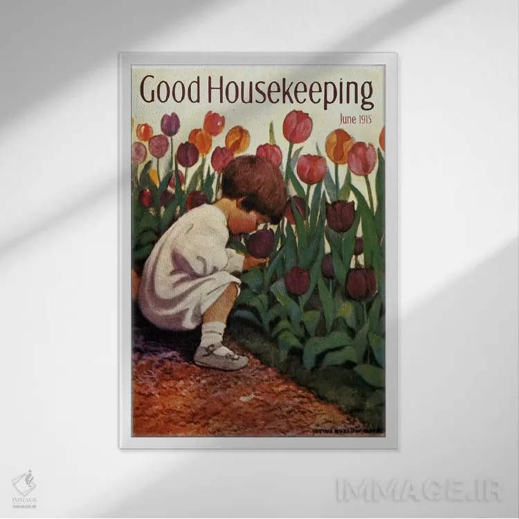 تابلو دکوراتیو خانه داری خوب ۳ اثر کلکسیون اپل وینتج - نمای قابدار سفید