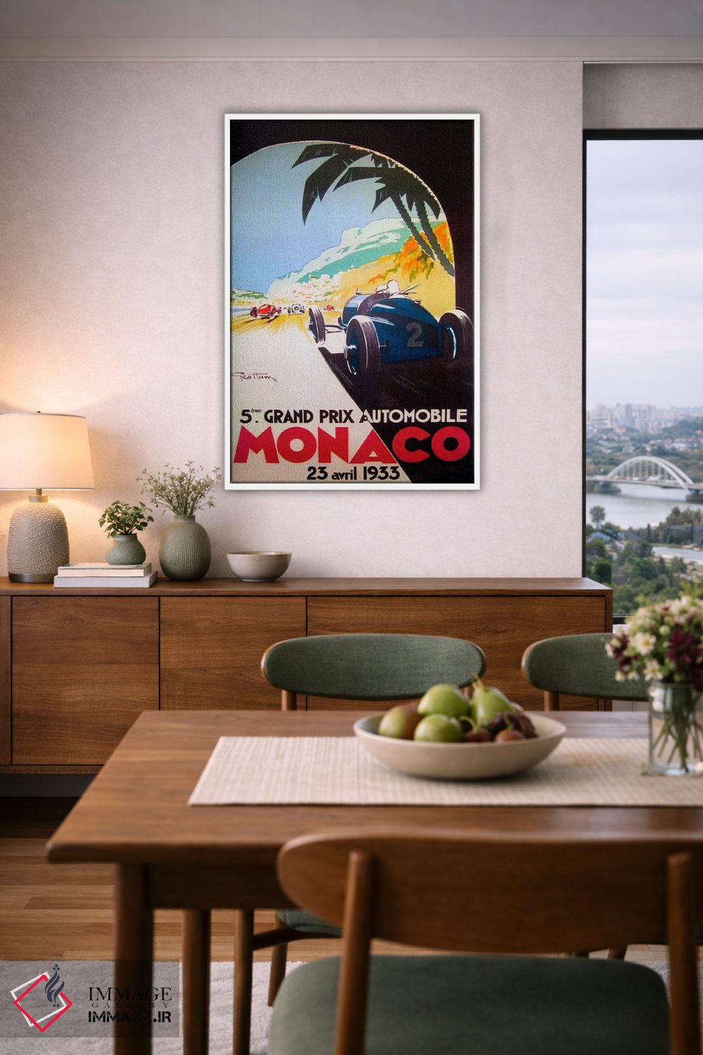 تابلو دکوراتیو مسابقه اتومبیل رانی موناکو ۱۹۳۳ اثر کلکسیون اپل وینتج - D5W