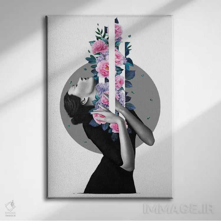 تابلو انتزاعی درون من اثر والریا کورنکوا - نمای روبهرو روی دیوار
