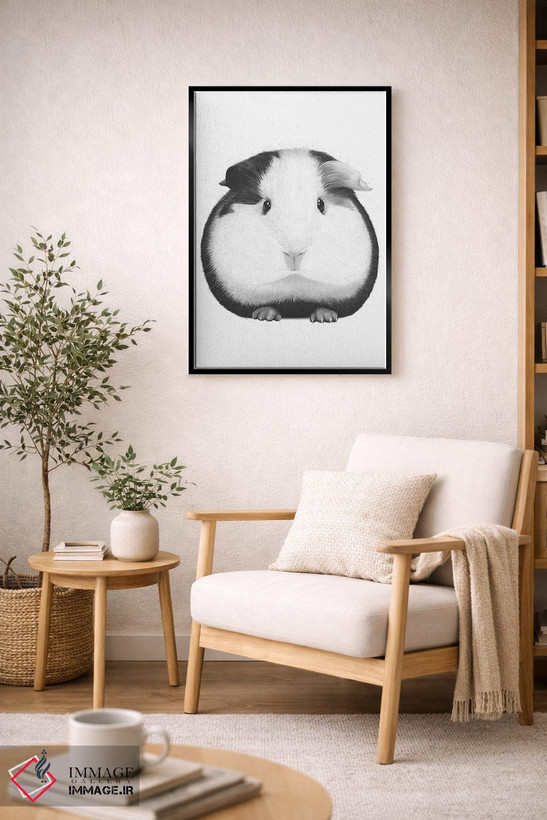 تابلو دکوراتیو خوکچه هندی پسر اثر والریا کورنکوا - D2B
