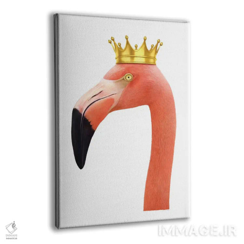 تابلو دکوراتیو فلامینگو شاه اثر والریا کورنکوا - نمای پرسپکتیو محصول