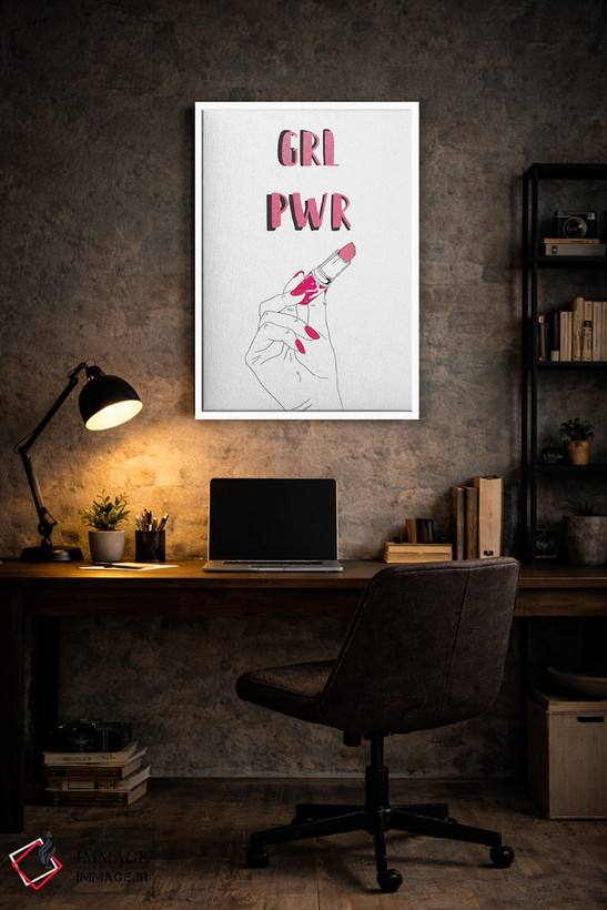 تابلو مینیمال قدرت دخترانه اثر والریا کورنکوا - D6W