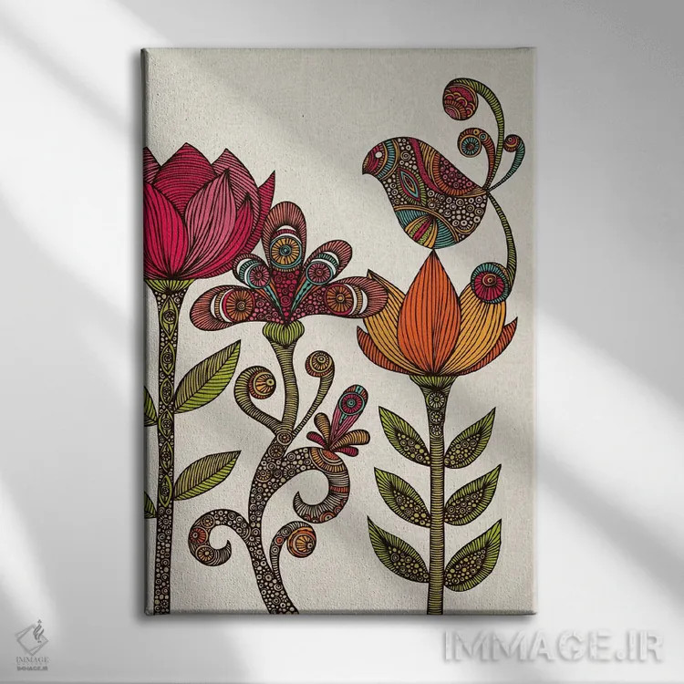 تابلو دکوراتیو در باغ اثر والنتینا هارپر - نمای روبهرو روی دیوار