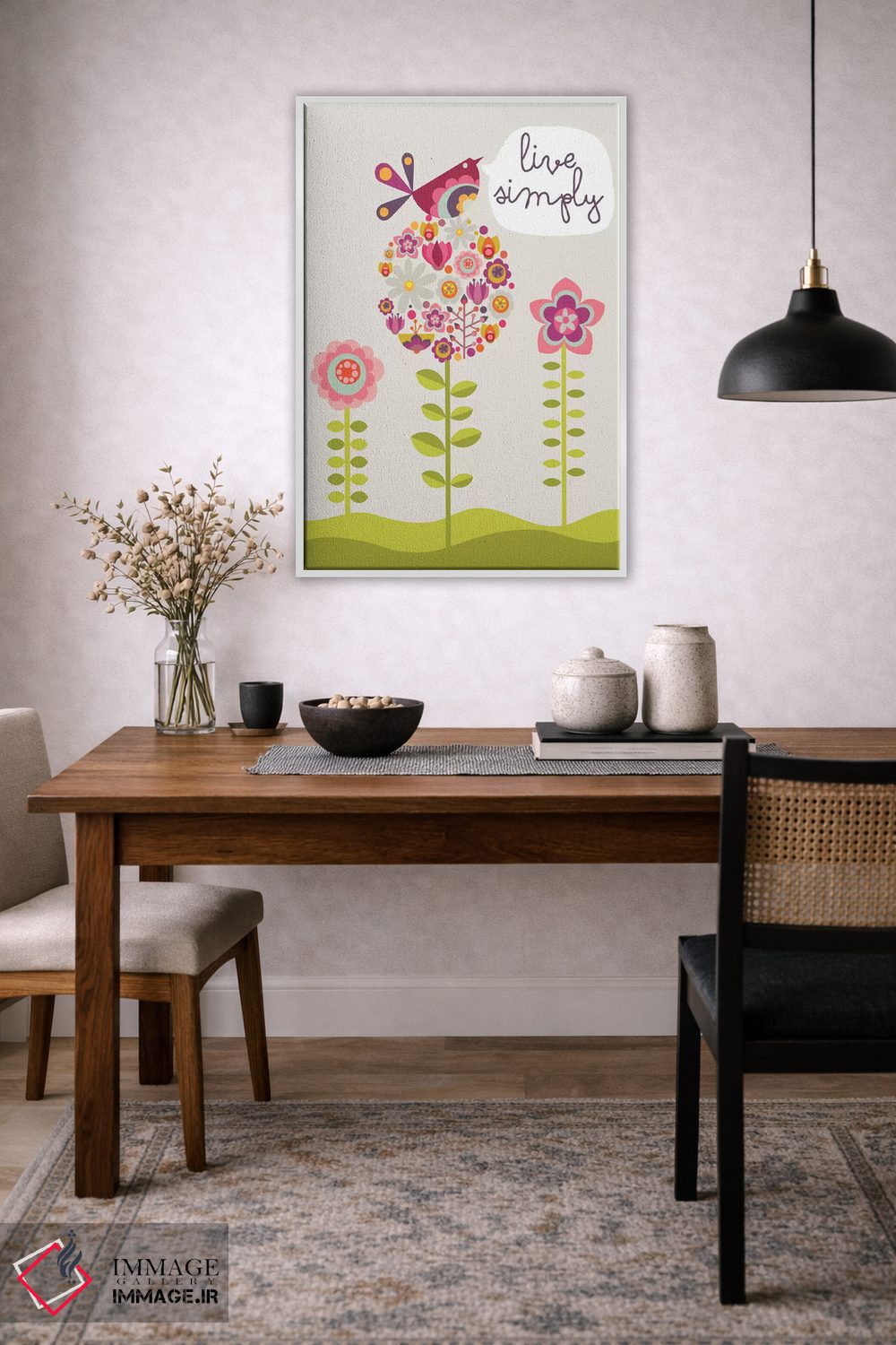 تابلو دکوراتیو ساده زندگی کن اثر والنتینا هارپر - D3W