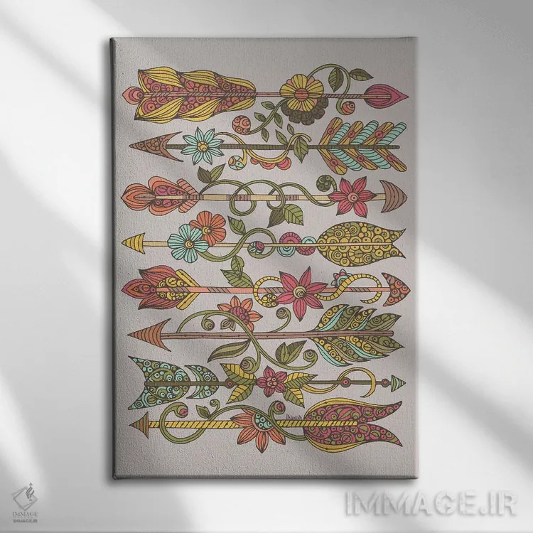 تابلو دکوراتیو پیکان ها اثر والنتینا هارپر - نمای روبهرو روی دیوار