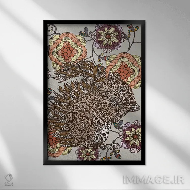 تابلو دکوراتیو ریا اثر والنتینا هارپر - نمای قابدار مشکی