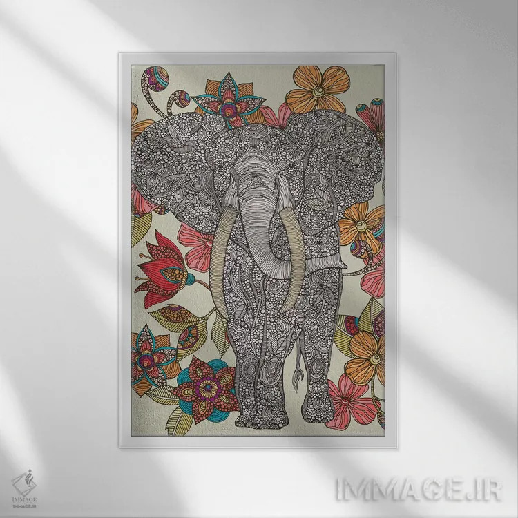 تابلو دکوراتیو پالی اثر والنتینا هارپر - نمای قابدار سفید