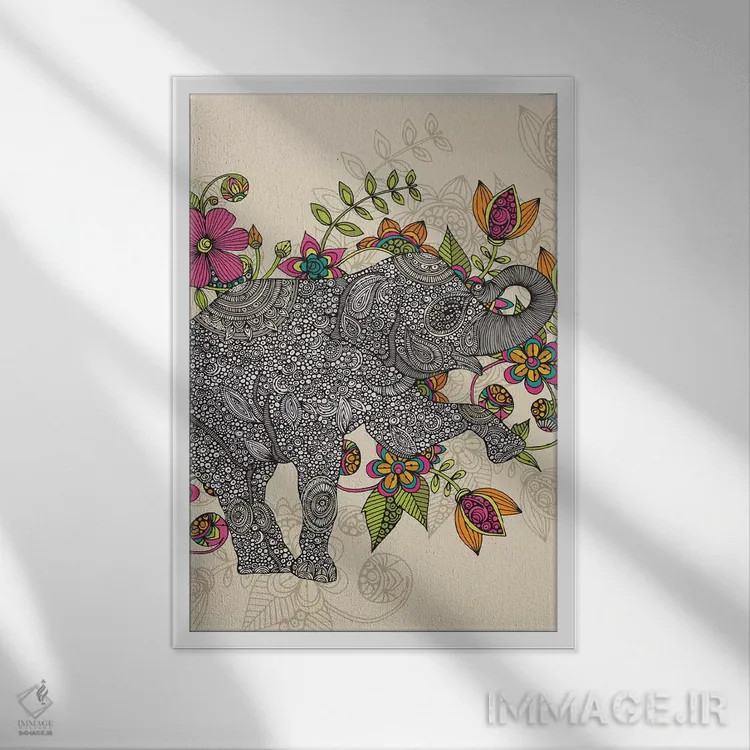 تابلو دکوراتیو رز اثر والنتینا هارپر - نمای قابدار سفید