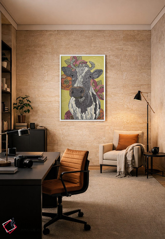 تابلو دکوراتیو گاو اثر والنتینا هارپر - D6W