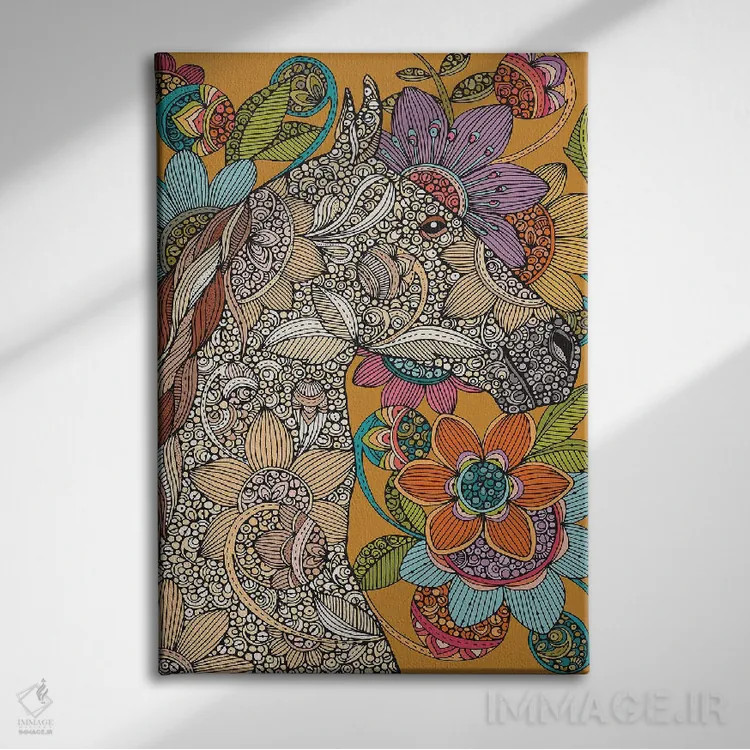 تابلو دکوراتیو اسب اثر والنتینا هارپر - نمای روبهرو روی دیوار