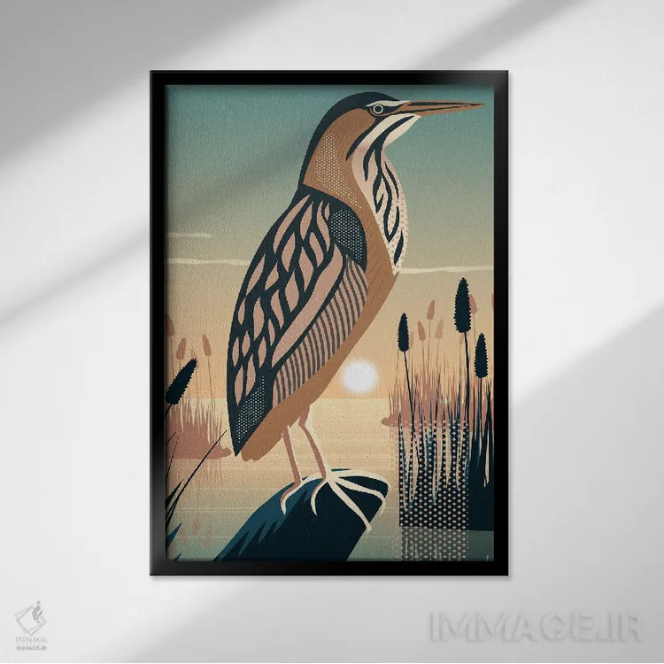 تابلو دکوراتیو راز تالاب اثر استره وربوکم - نمای قابدار مشکی