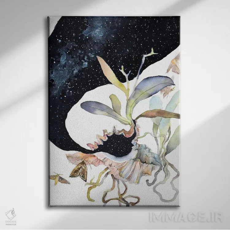 تابلو دکوراتیو کیهان اثر ویولتا بویادزشیوا - نمای روبهرو روی دیوار