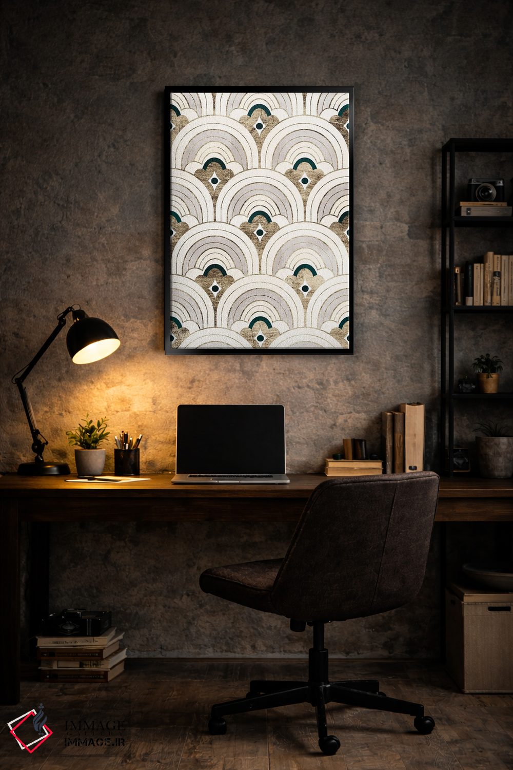 تابلو انتزاعی الگوهای دکو IV اثر ویکتوریا بارنز - D5B