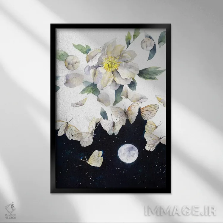 تابلو دکوراتیو خاطرات دلپذیر اثر ویولتا بویادزشیوا - نمای قابدار مشکی