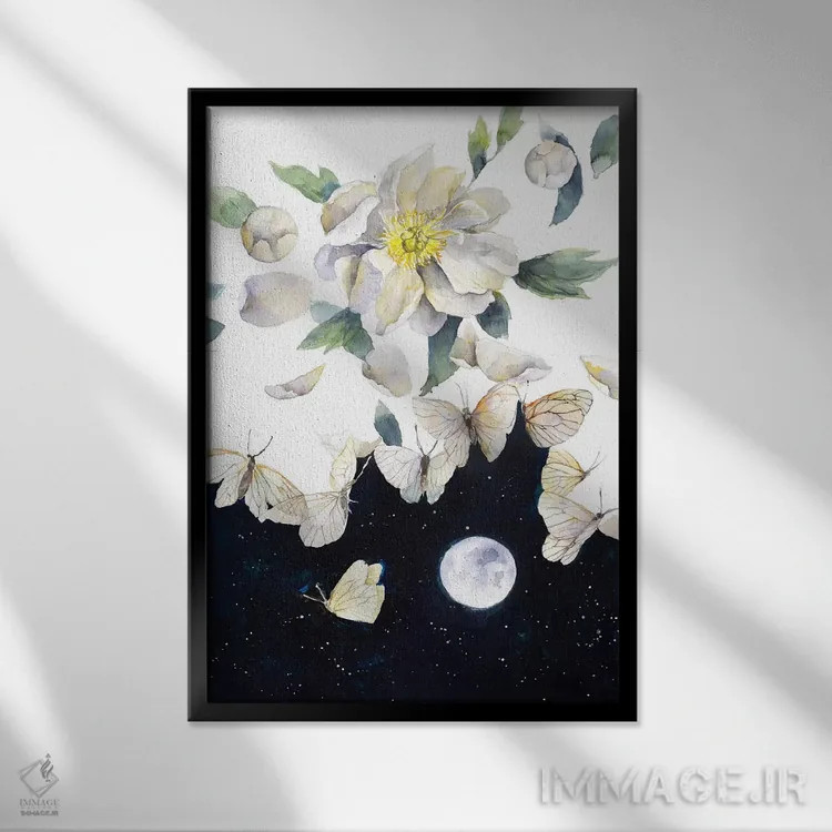 تابلو دکوراتیو خاطرات دلپذیر اثر ویولتا بویادزشیوا - نمای قابدار مشکی
