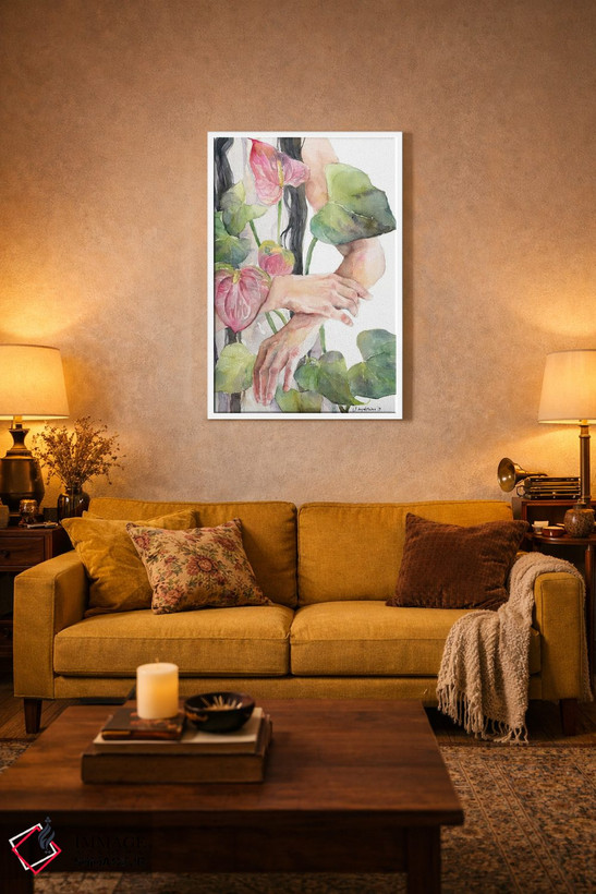 تابلو دکوراتیو آنتوریوم اثر ویولتا بویادزشیوا - D2W