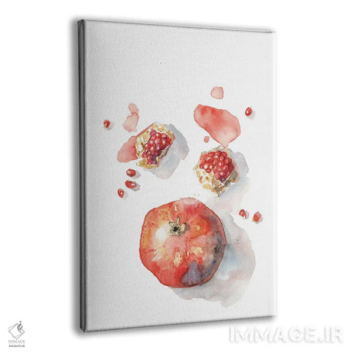 تابلو دکوراتیو Red Autumn Fruit, Cosy Watercolor,انار، میوه پاییزی ق… اثر ویولتا بویادزشیوا - نمای پرسپکتیو محصول
